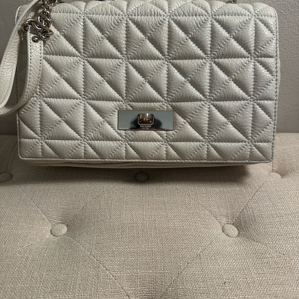 Kate Spade Cream Quilted Shoulder Bag